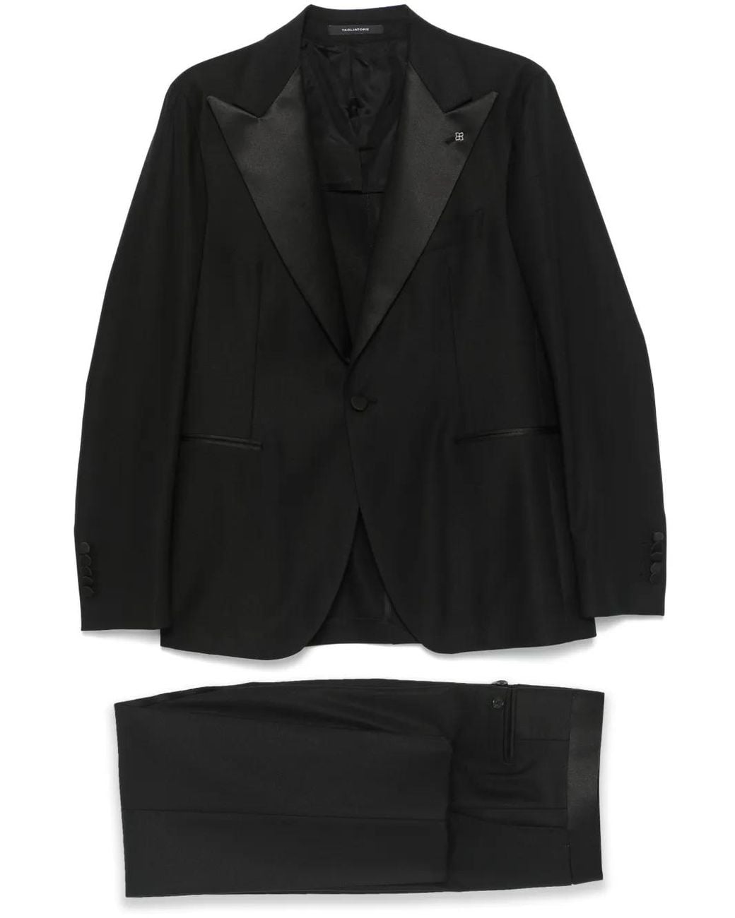 Tagliatore Black Single-Breasted Dinner Suit for men