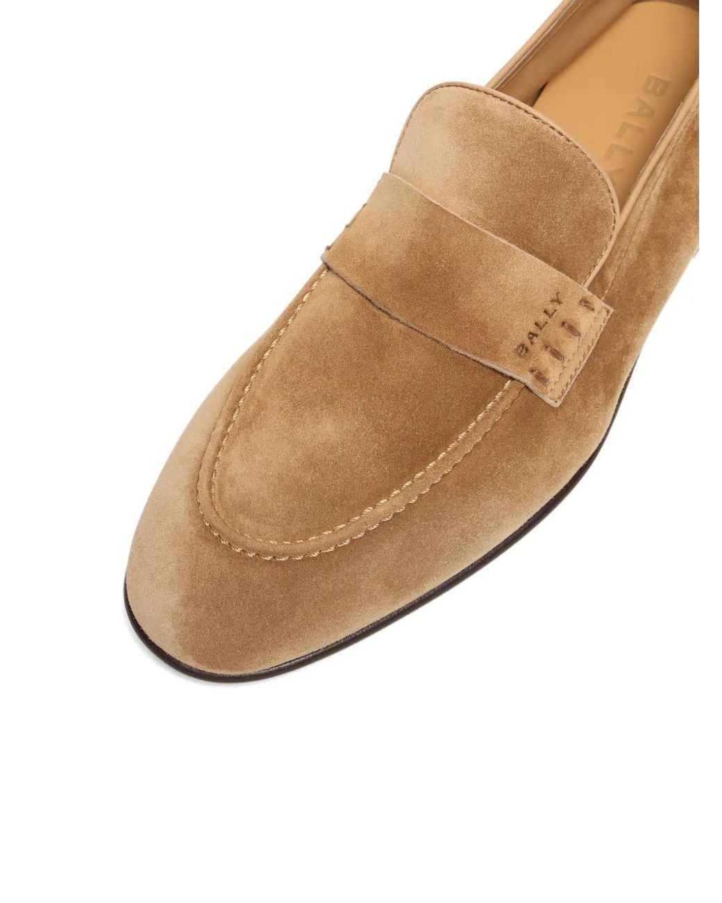 Elios Suede Loafers di Bally in Natural da Uomo