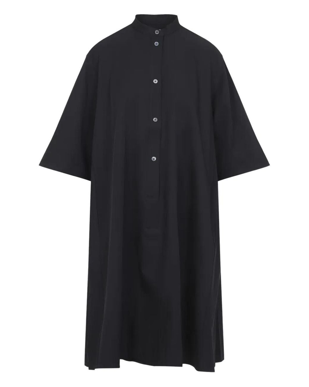 Studio Nicholson Black Buttoned Shirt Midi Dress