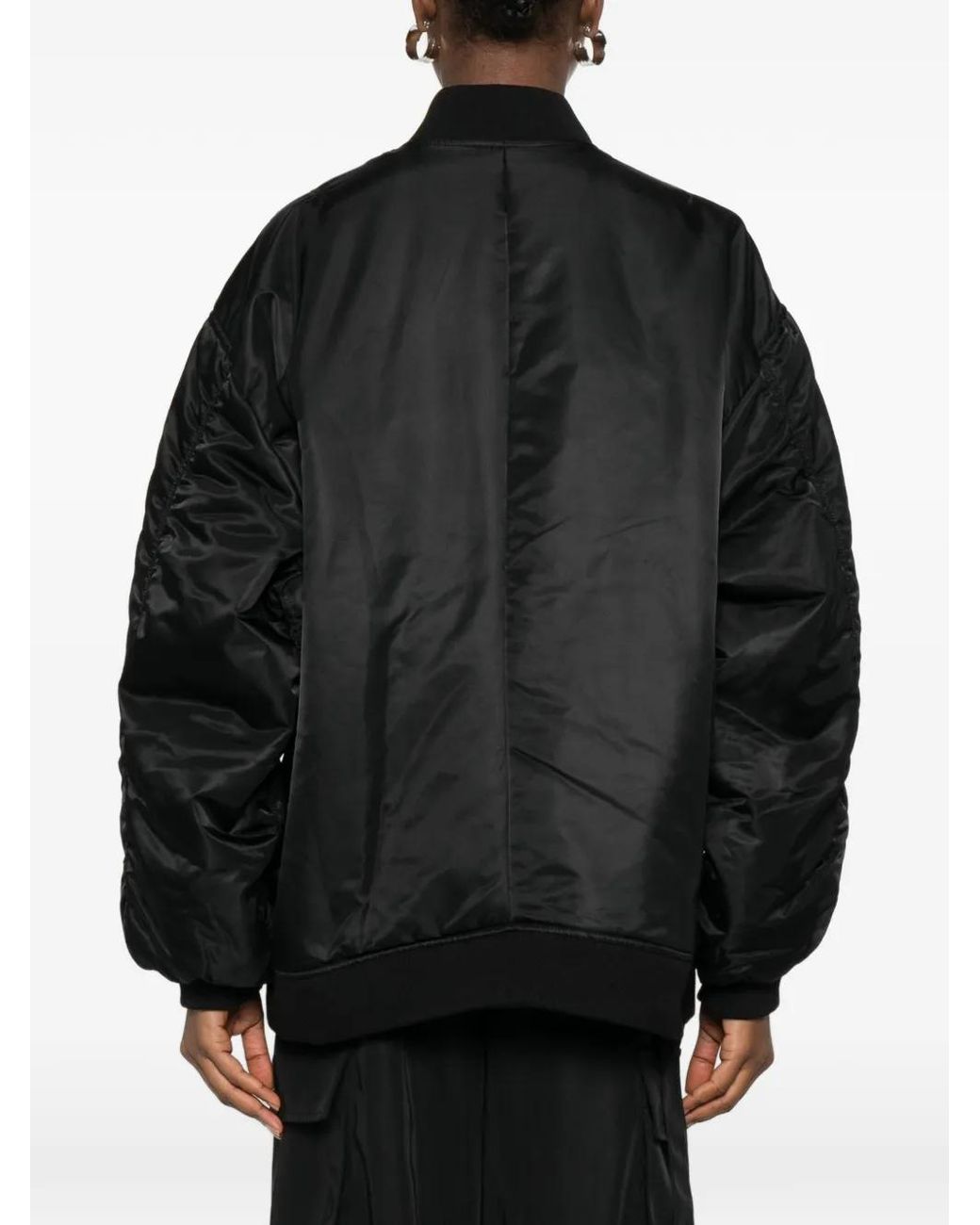 Frankie Shop Black Astra Zip-Fastening Bomber Jacket