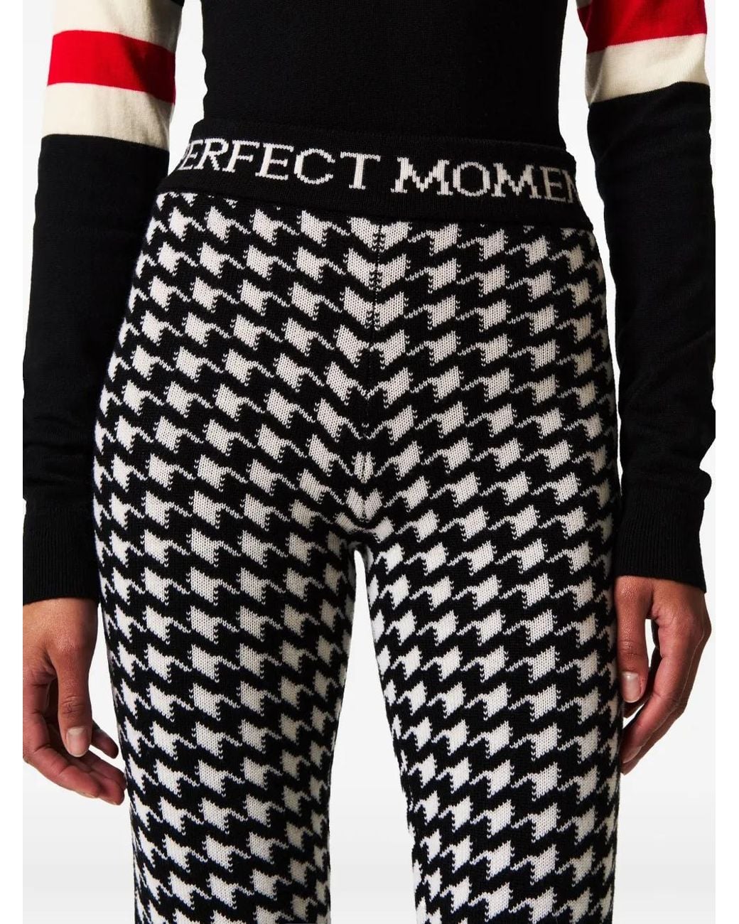 Perfect Moment Black Houndstooth Legging