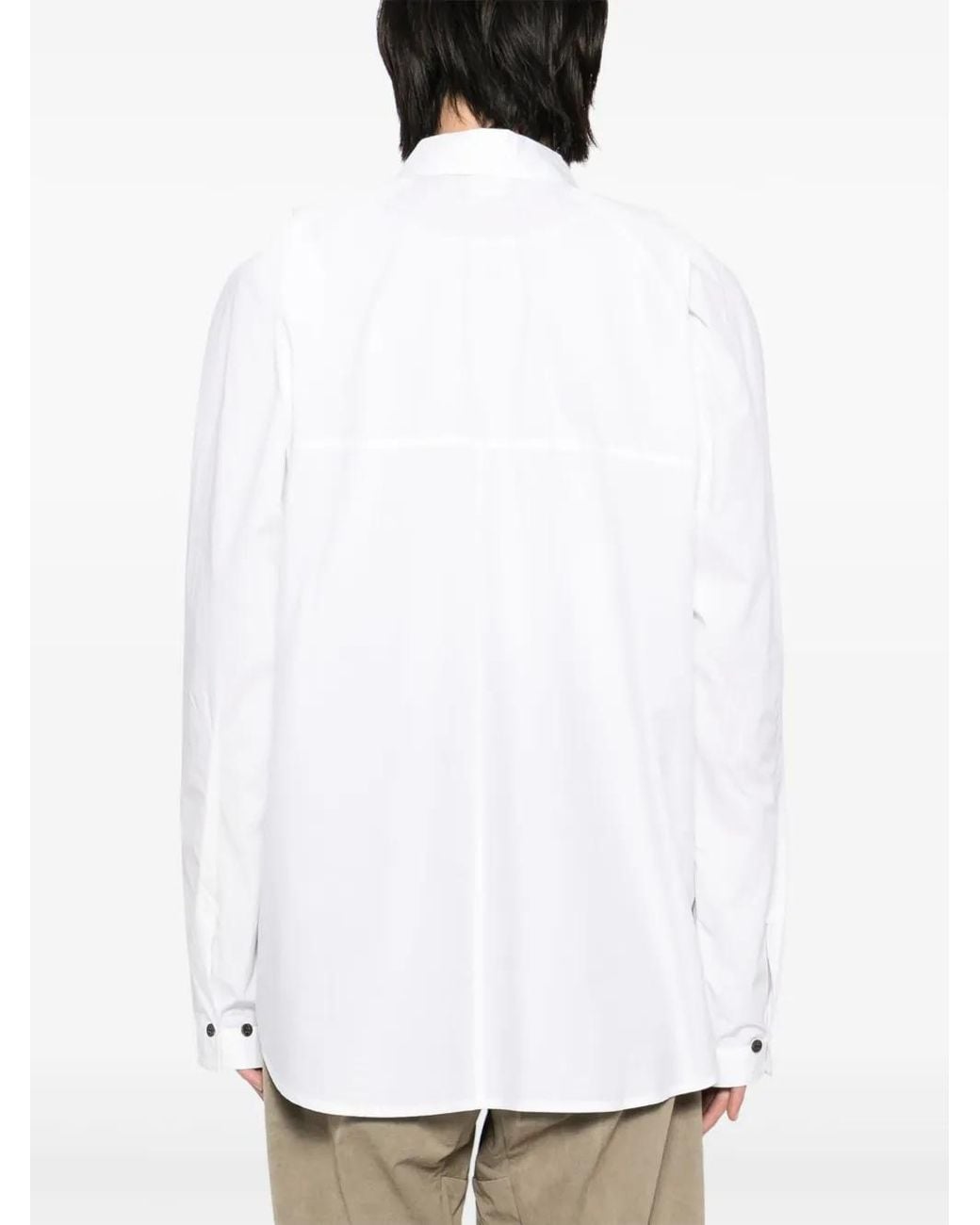 Jan Jan Van Essche White Poplin Shirt for men