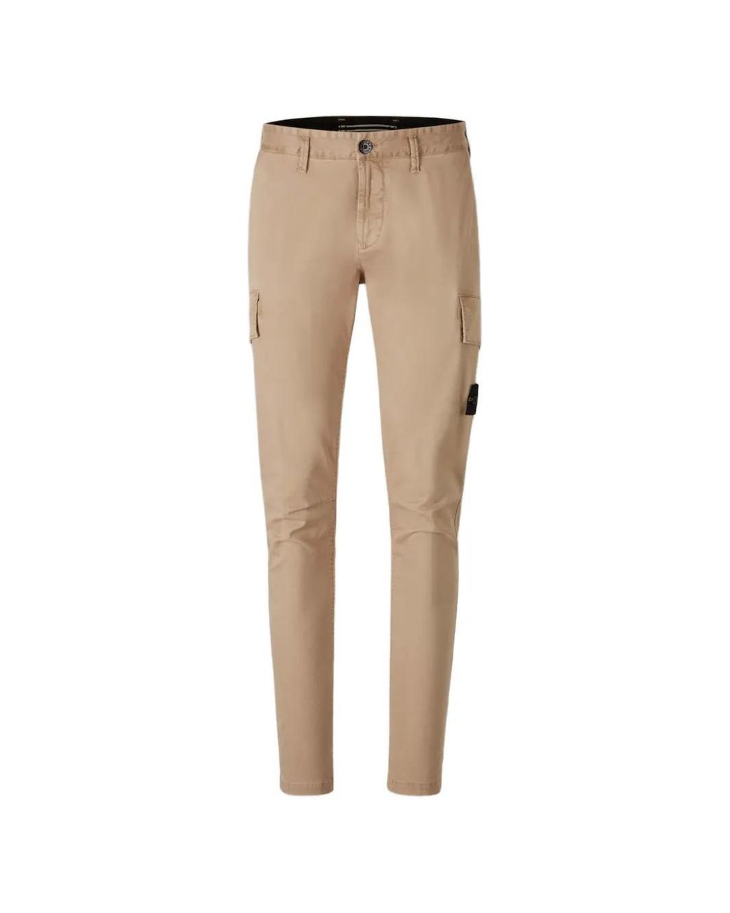 Logo-patch cargo pants Stone Island de hombre de color Natural
