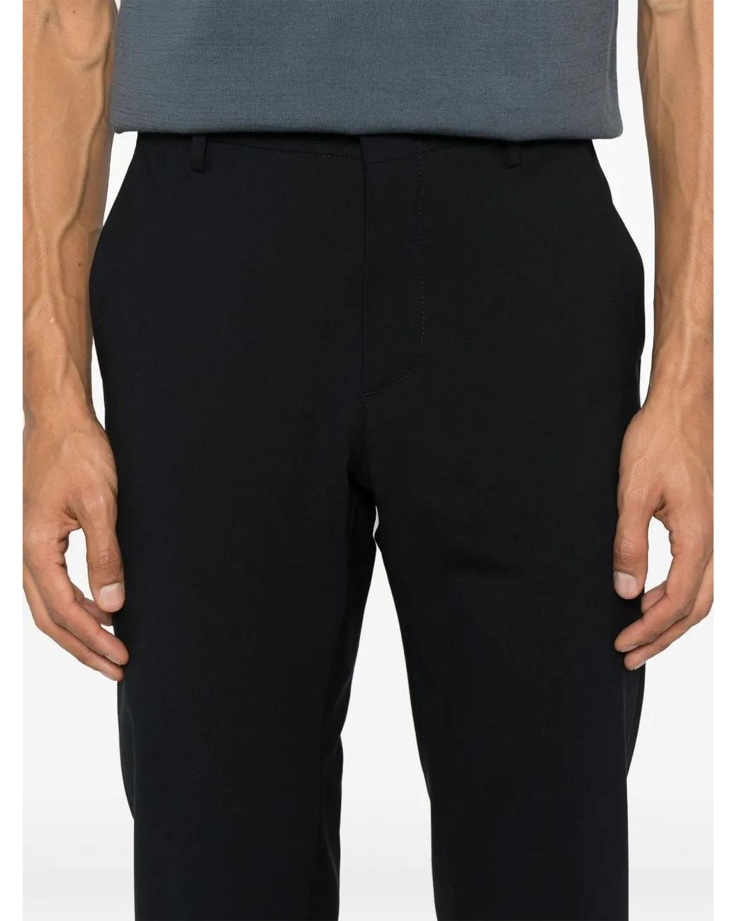Eleventy Blue Tapered Trousers for men