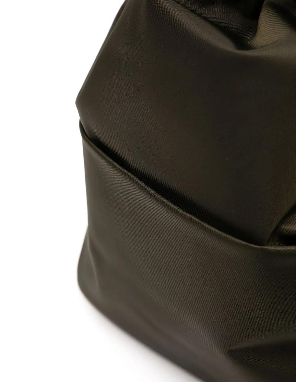 Agnes B. Black Drawstring Nylon Crossbody Bag