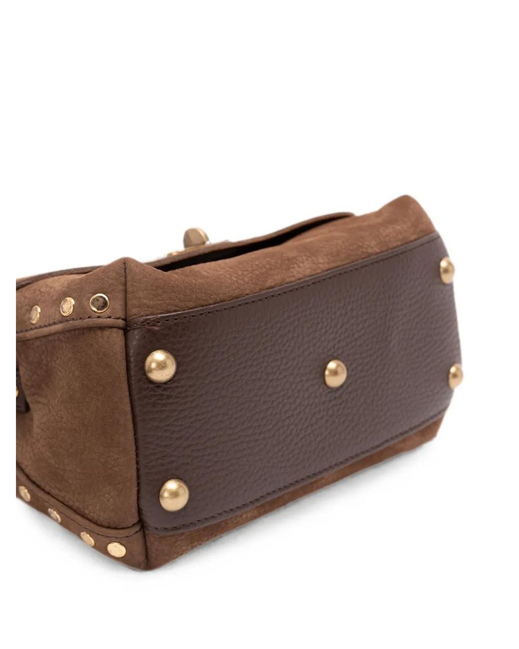 Zanellato Brown Baby Postina Jones Stud-Embellished Mini Bag