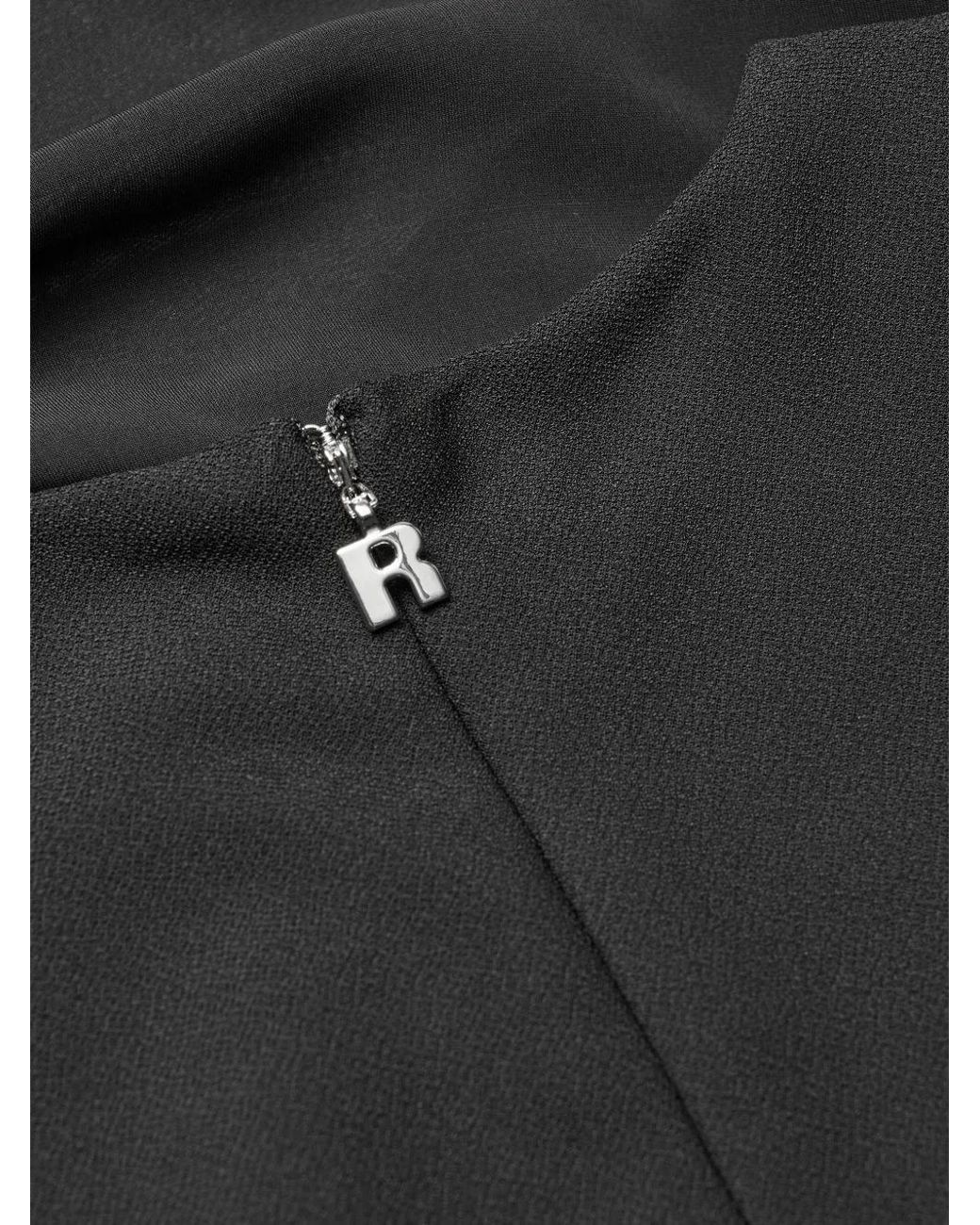 ROTATE BIRGER CHRISTENSEN Black Ls Ruffle Train Dress