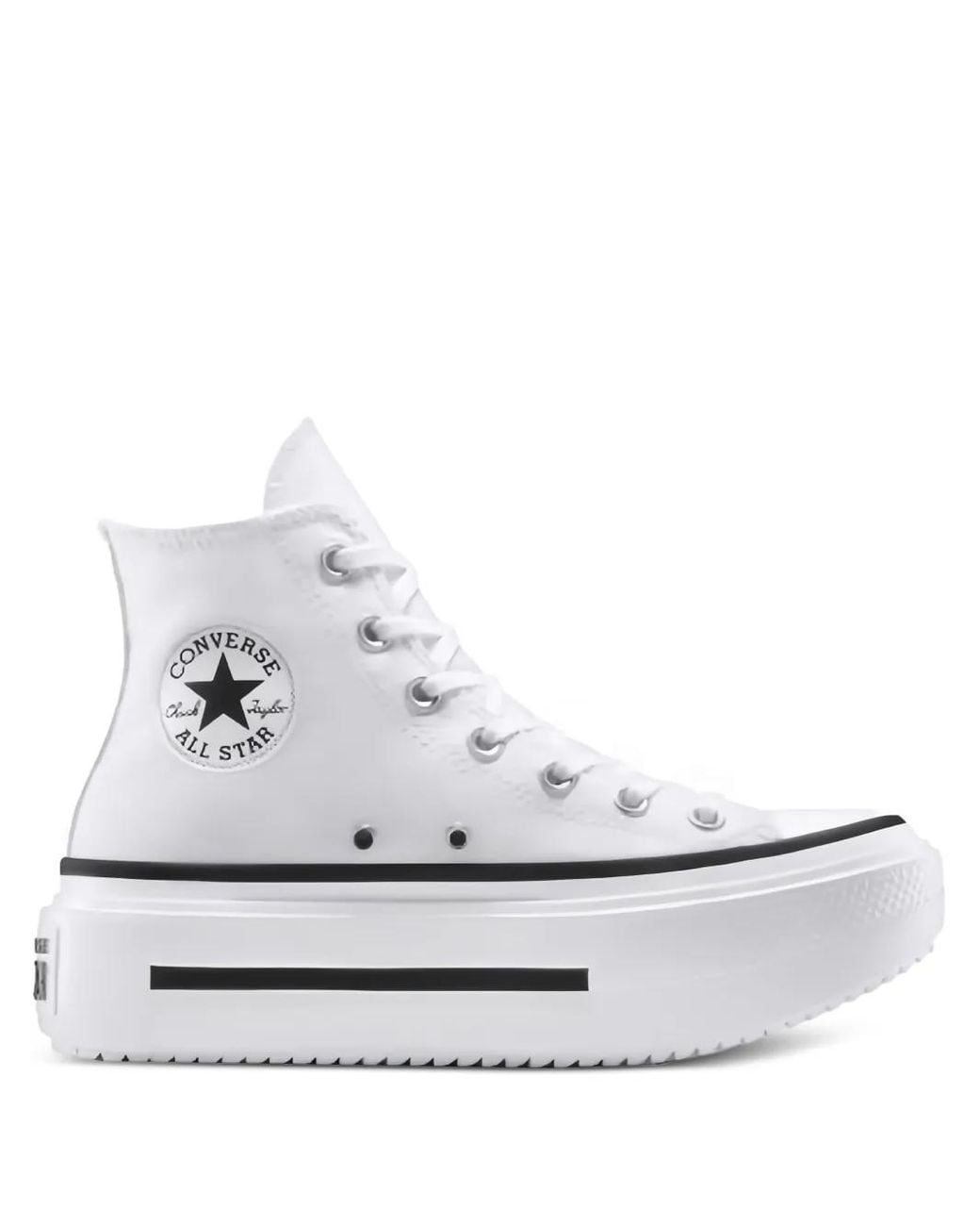 Converse White Chuck Taylor All Star Lift Double Stack Platform Sneakers for men