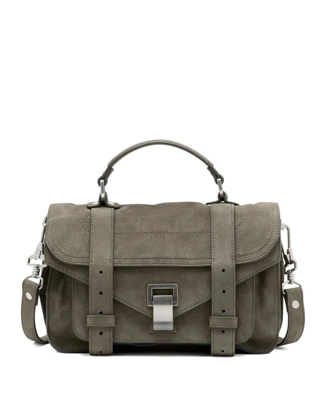 Proenza Schouler Gray Mini Ps1 Two-Way Handbag