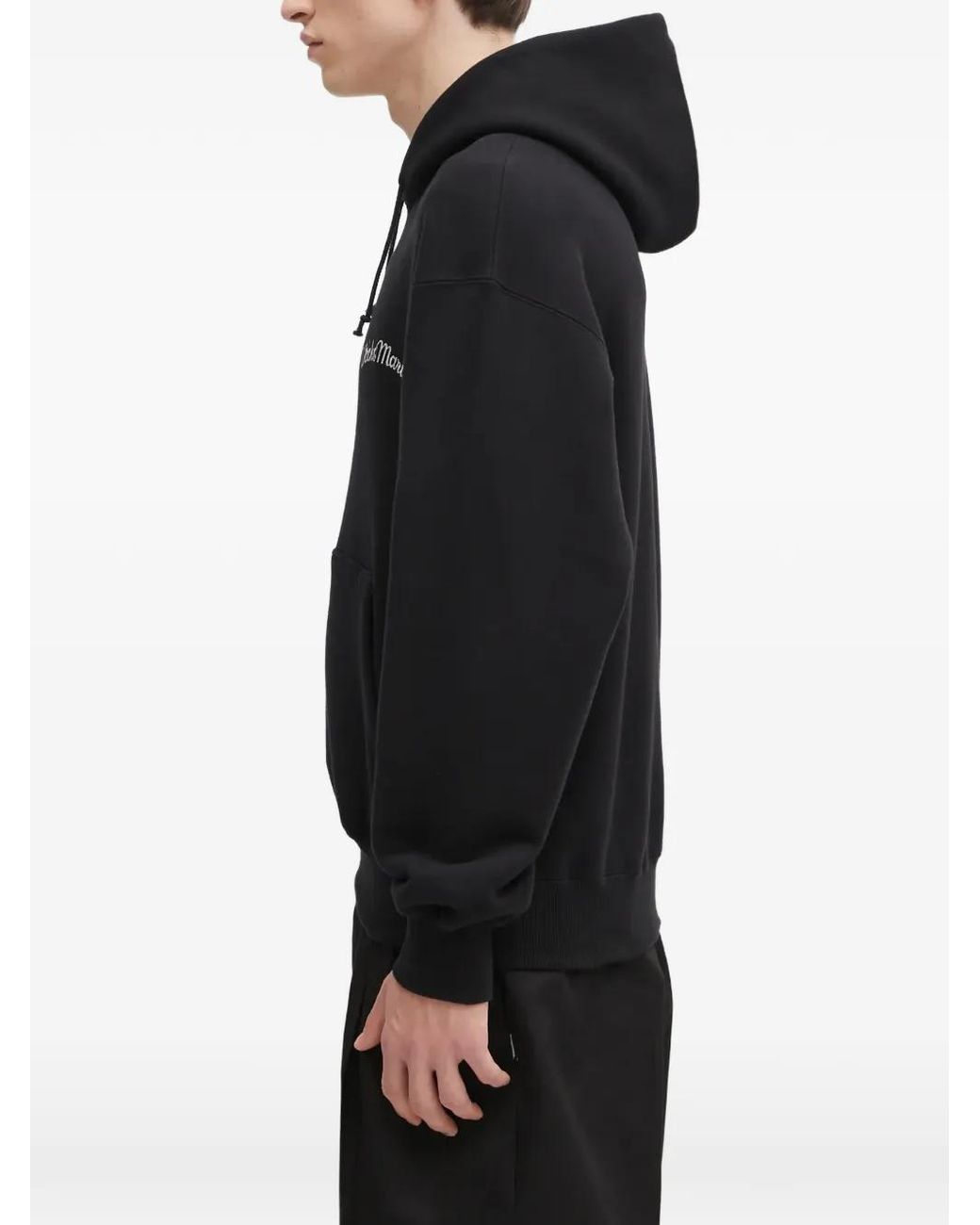 Wacko Maria Black Drawstring Hoodie for men