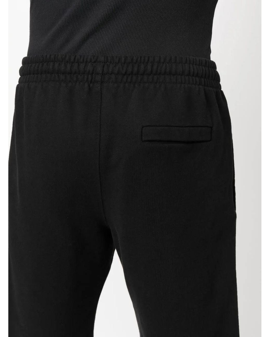 Off-White c/o Virgil Abloh Black Logo-Print Organic Cotton Track Shorts for men
