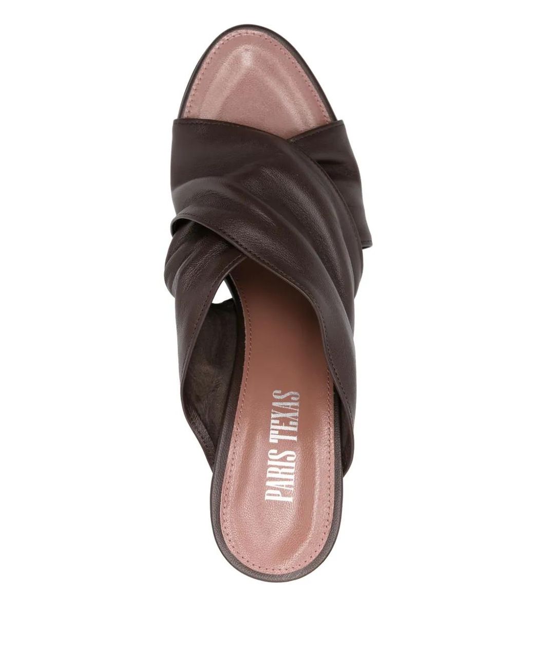 Paris Texas Brown Maria Leather Mules