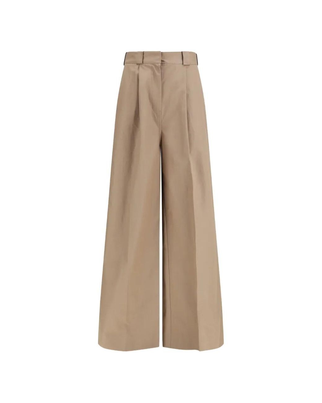 Balenciaga Natural High-Waisted Flared Trousers