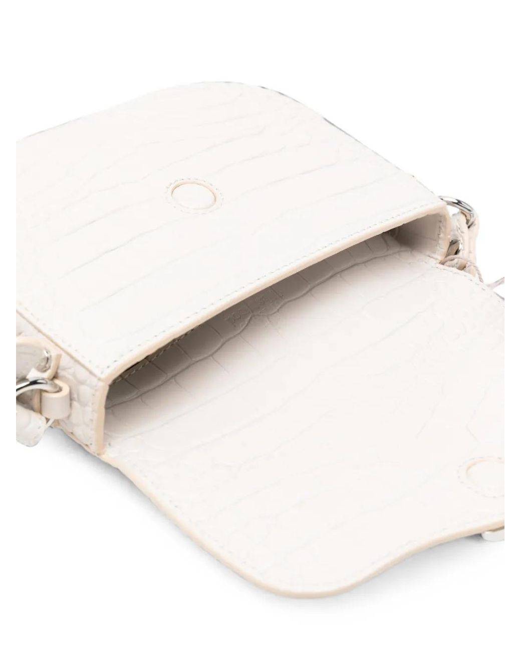 Vivienne Westwood White Hunter Flap Crossbody Bag