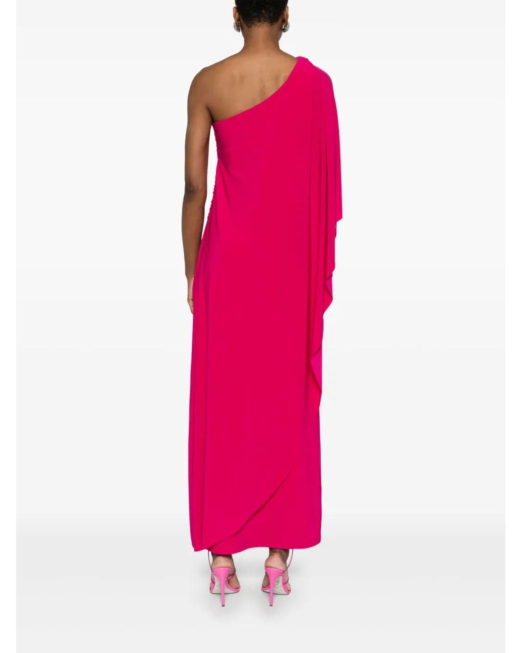 Blanca Vita Pink Ruched Maxi Dress