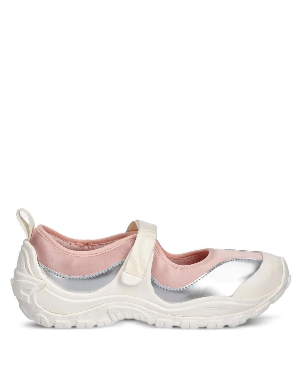 CROCSTM Pink Metallic Strap Sneakers