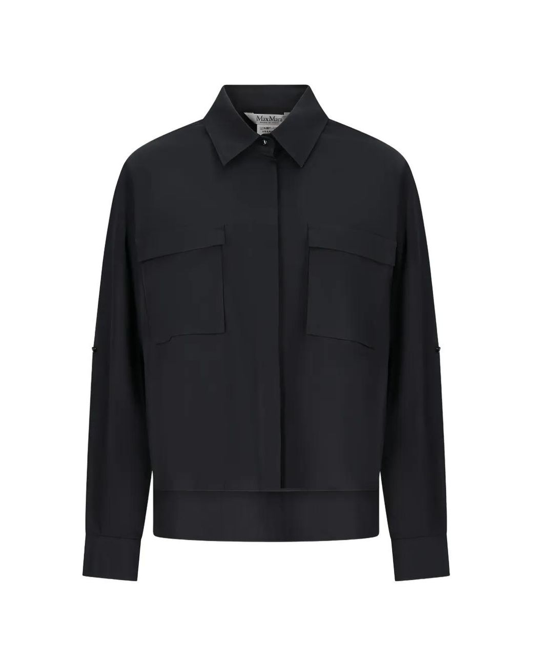 Max Mara Blue Flap-Pocket Shirt