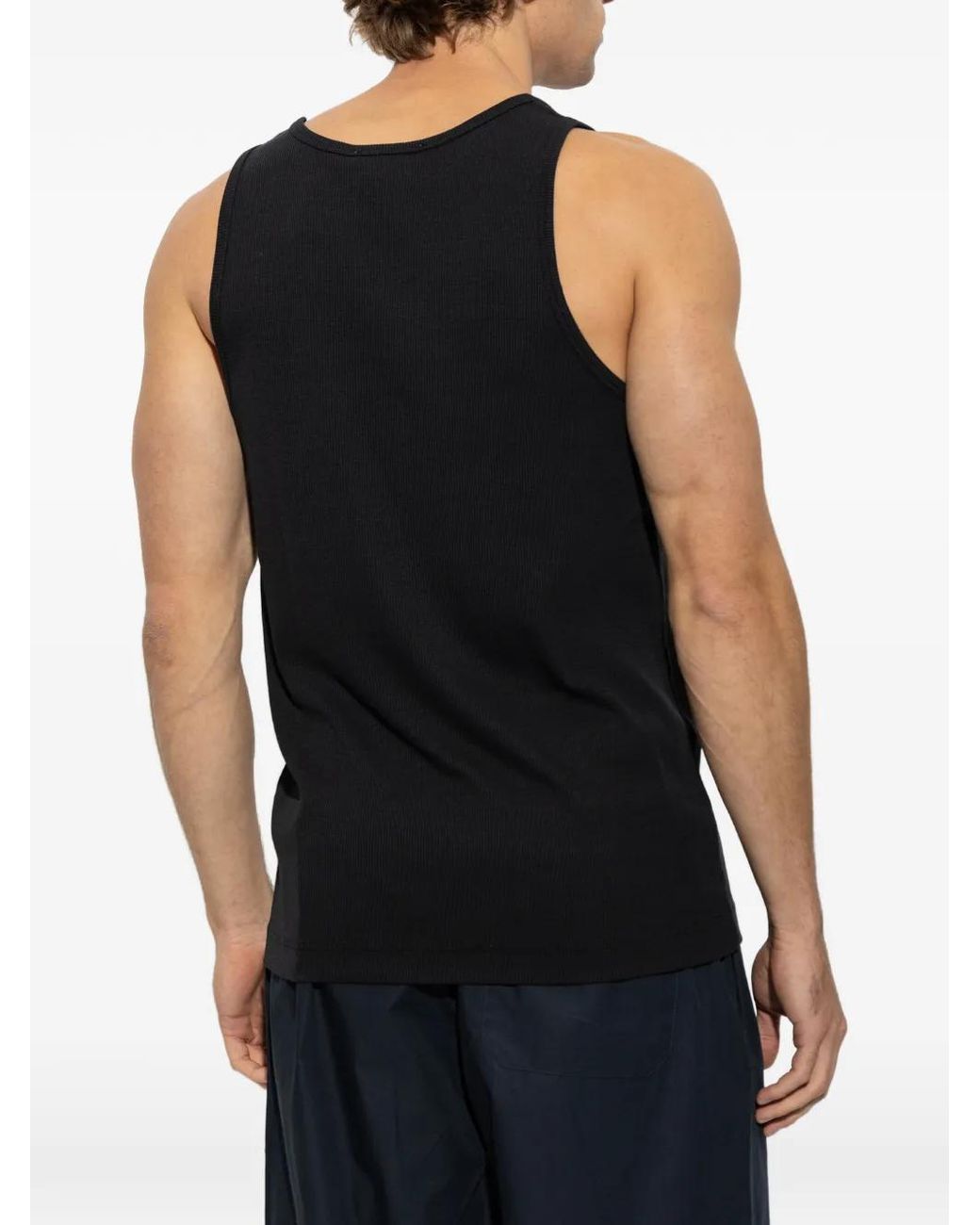 CDLP Geribbelde Tanktop in het Black voor heren