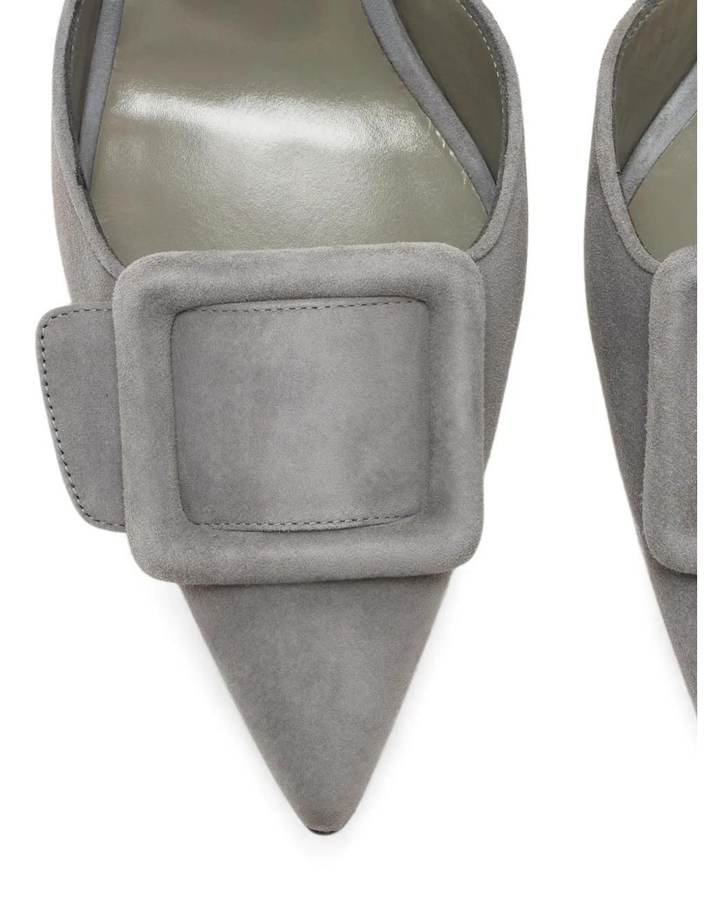 Manolo Blahnik Metallic Maysli Slingback Pumps