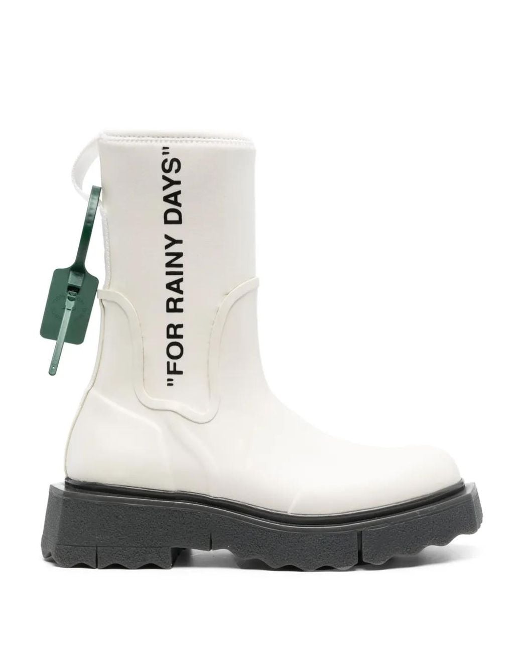 Off-White c/o Virgil Abloh White Off- Sponge Rubber Rainboot Boots, /, 100% Rubber