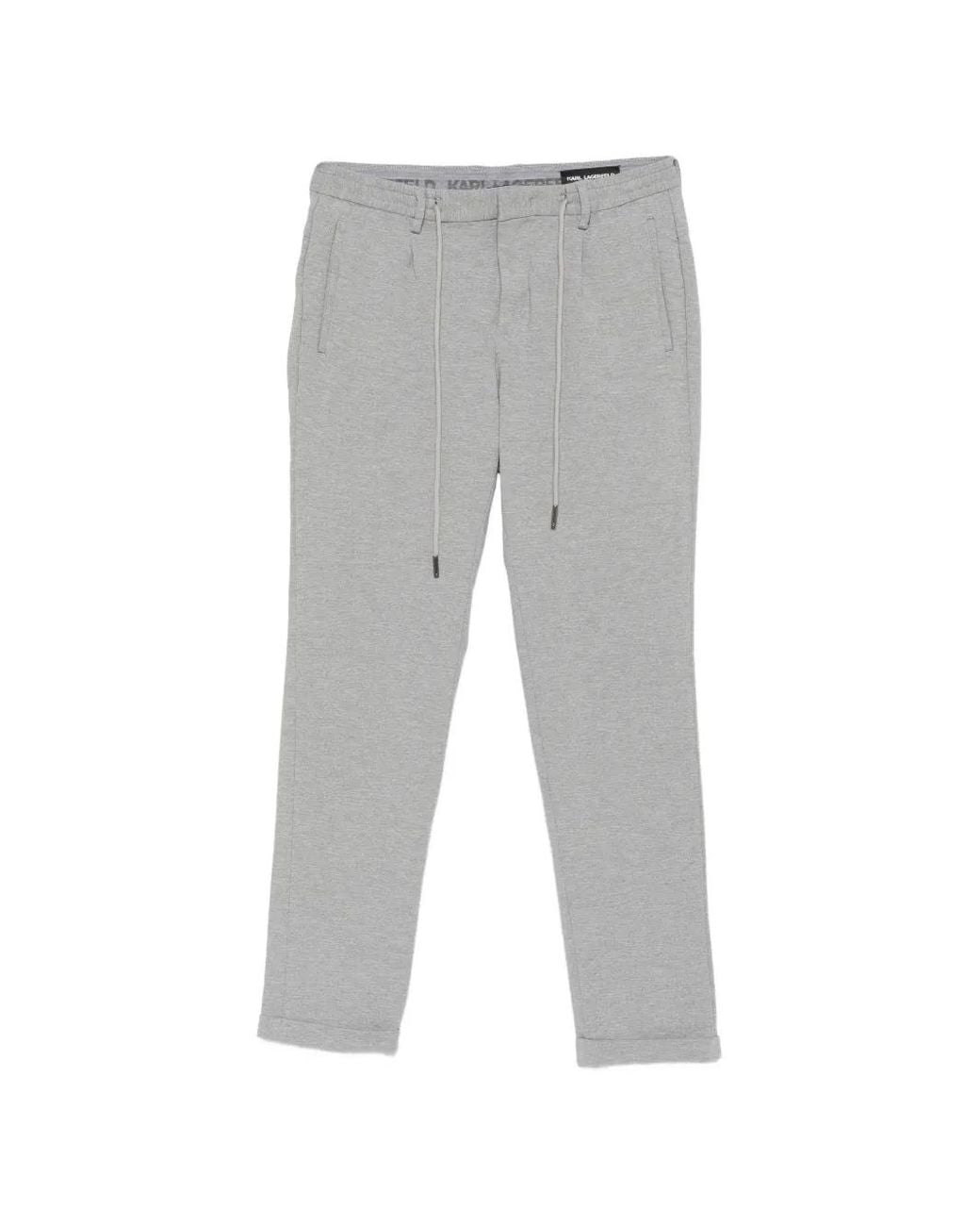 Karl Lagerfeld Gray Drawstring Track Pants for men