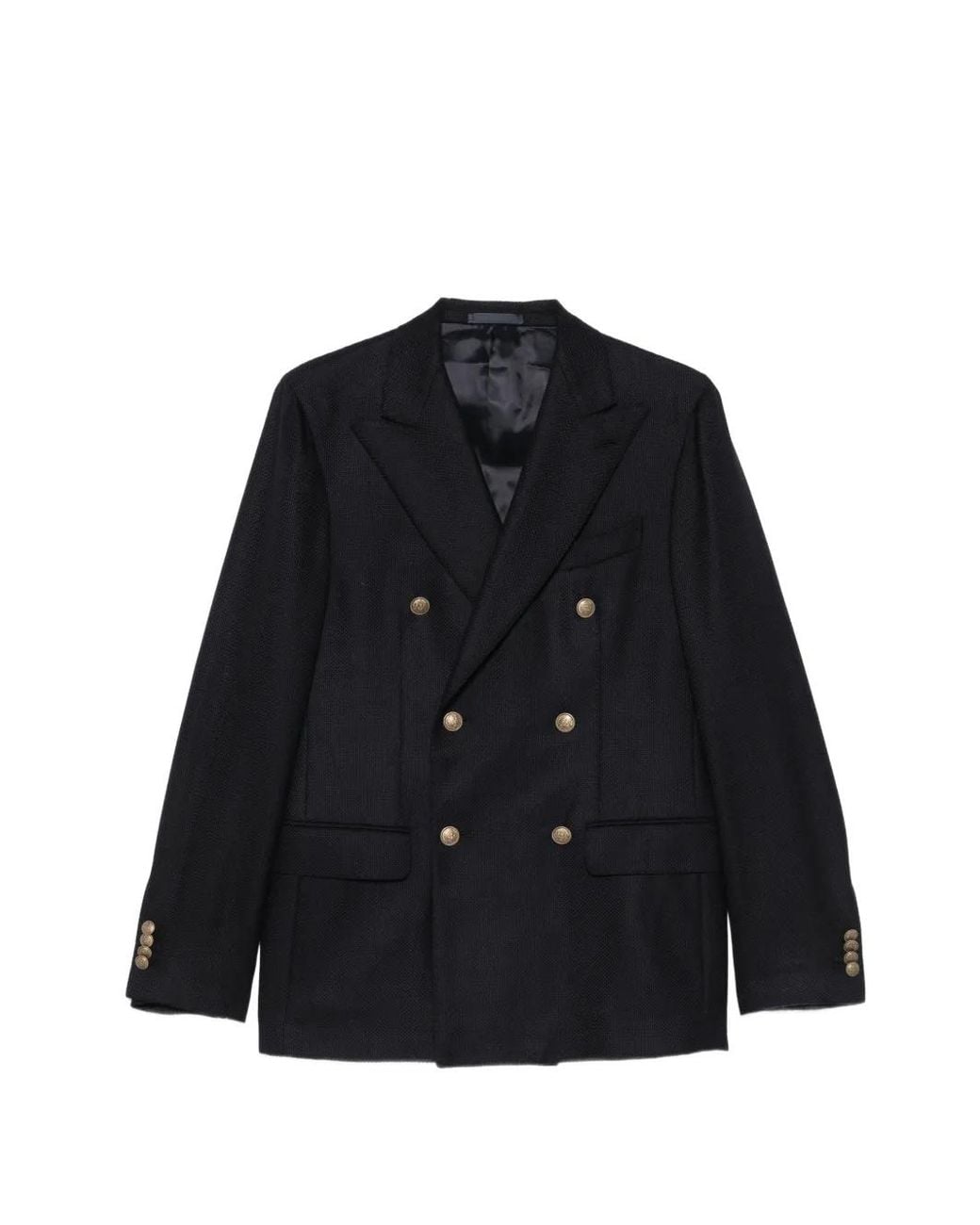 Caruso Black Veste Croisée À Revers Pointus for men