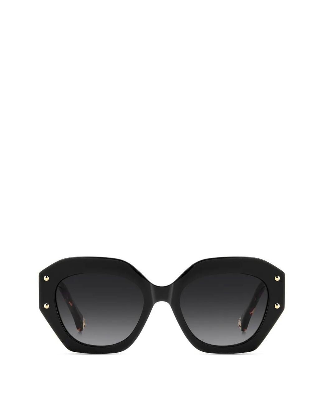 Carolina Herrera Black Lunettes De Soleil À Monture Géométrique