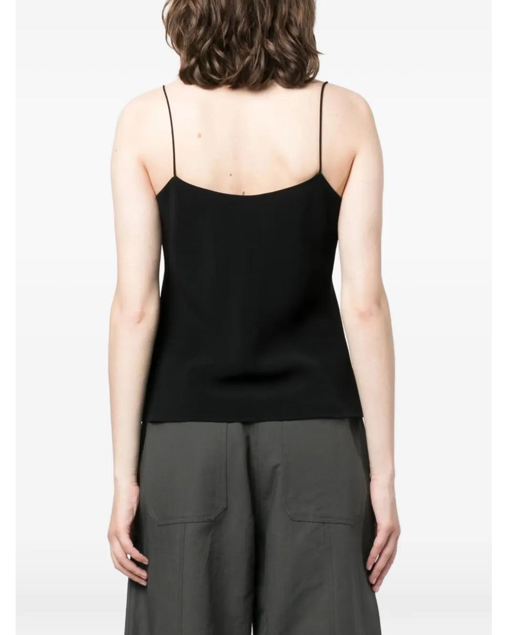 The Row Top Met Spaghettibandjes in het Black