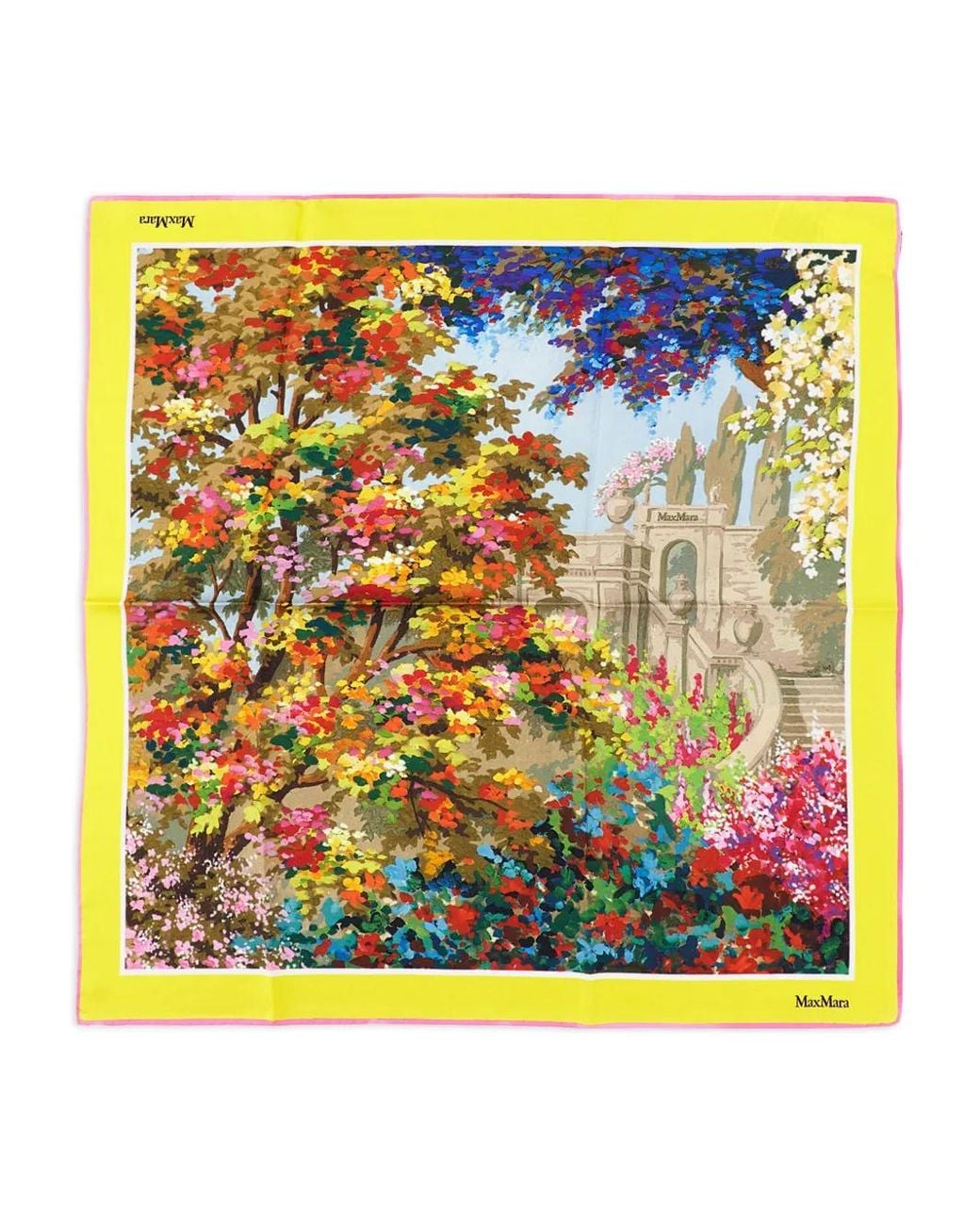 Max Mara Yellow Printed Scarf