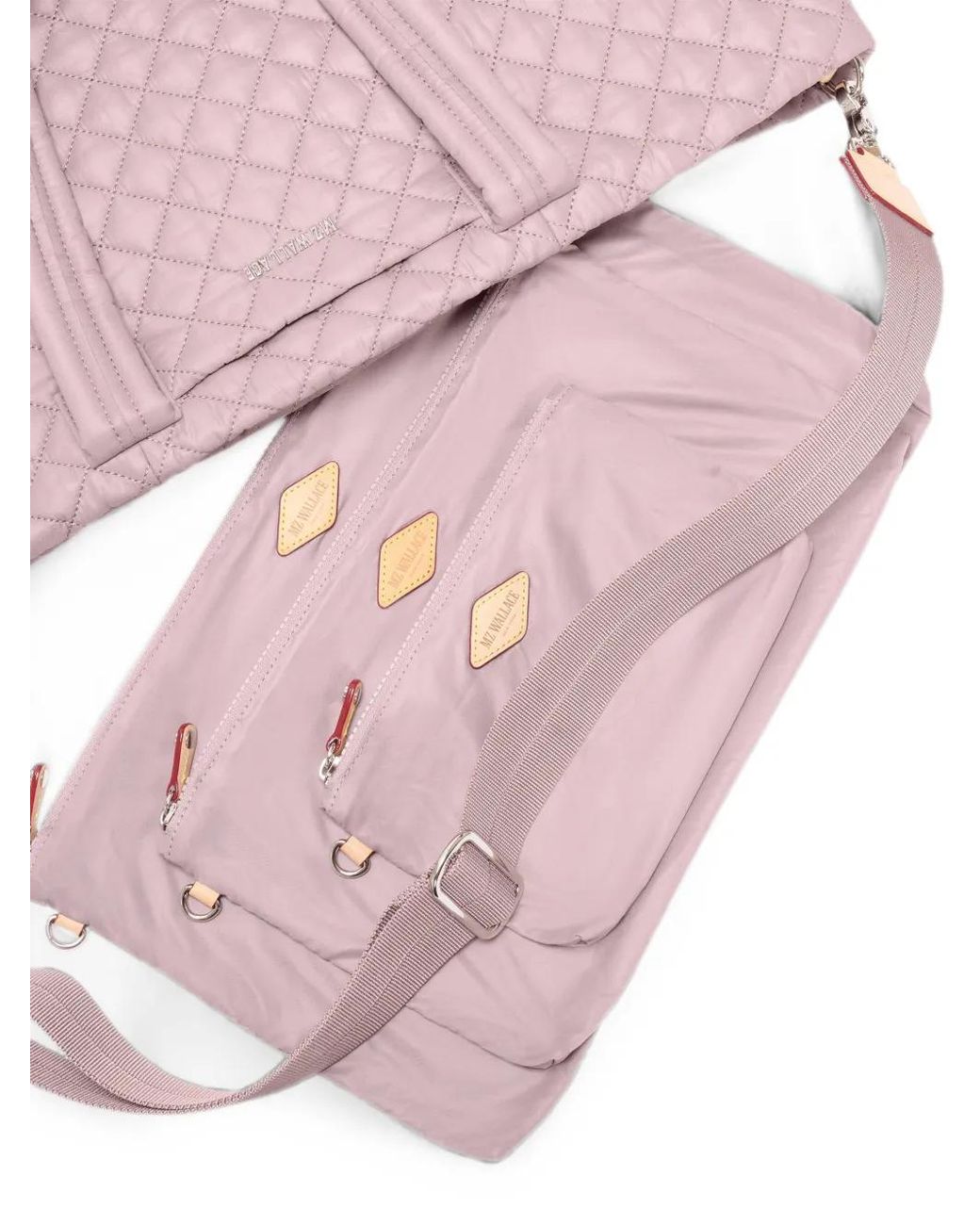 MZ Wallace Pink Large Metro Deluxe Quilted Tote Bag