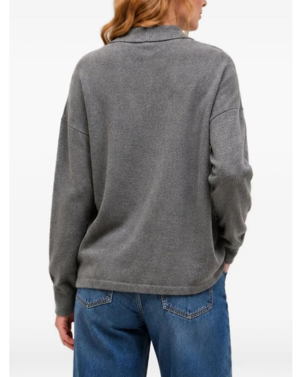 Chinti & Parker Gray Button-Up Collared Cardigan