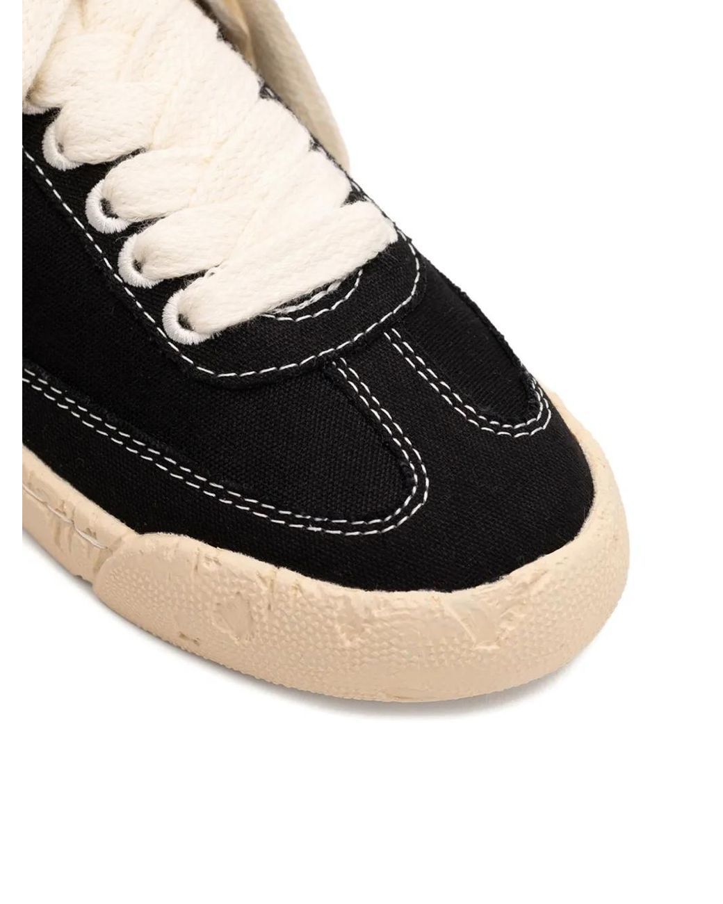General Scale. Black Past Sole Canvas Low Top Sneakers for men
