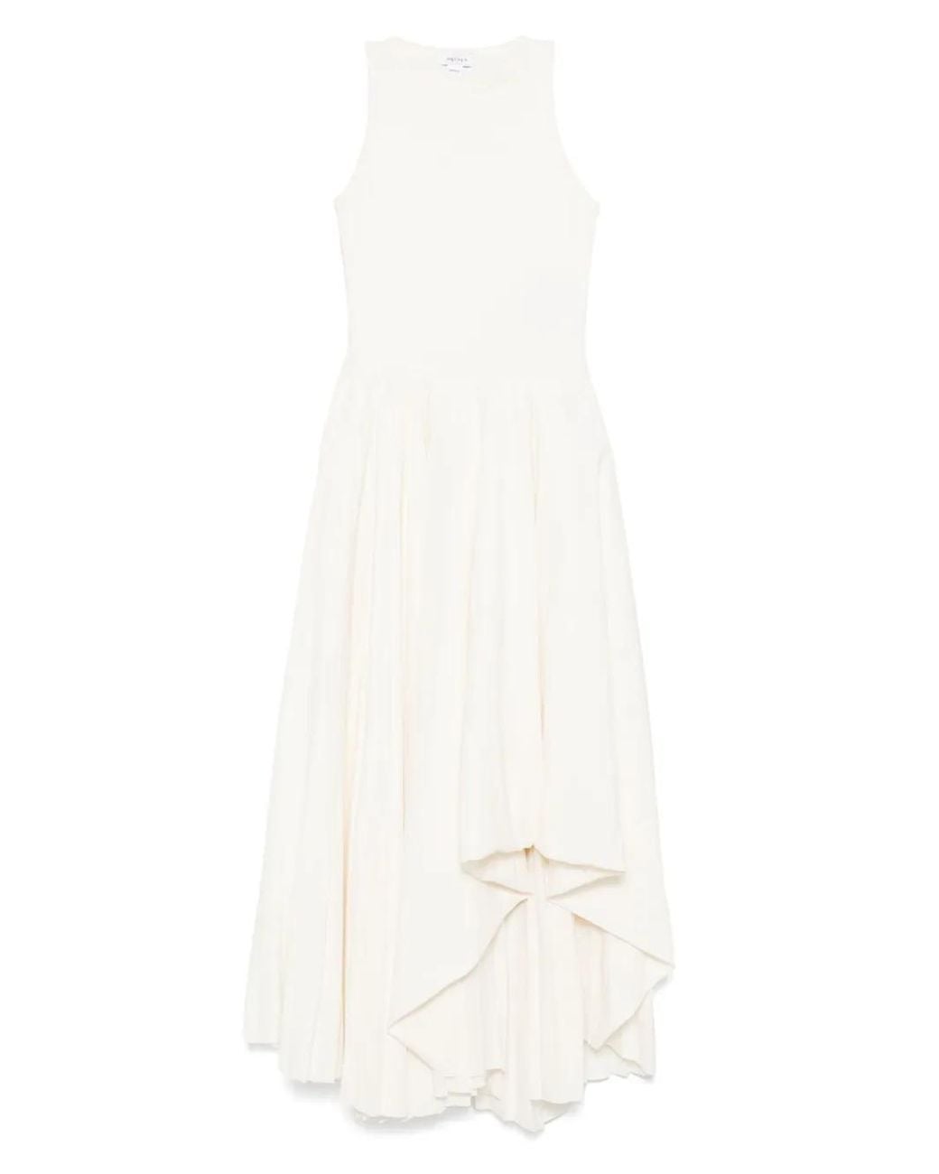 McQueen White Asymmetrical Midi Dress