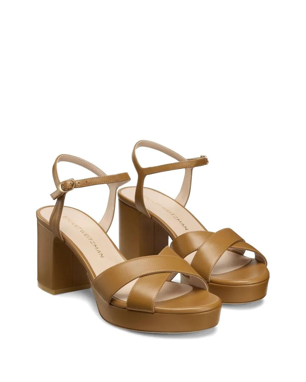 Stuart Weitzman Natural Dayna Platform Sandals