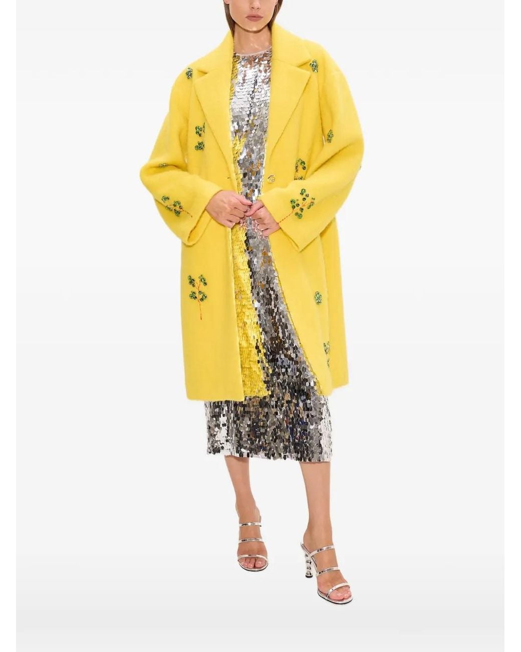 Simon Miller Yellow Esme Embellished Coat