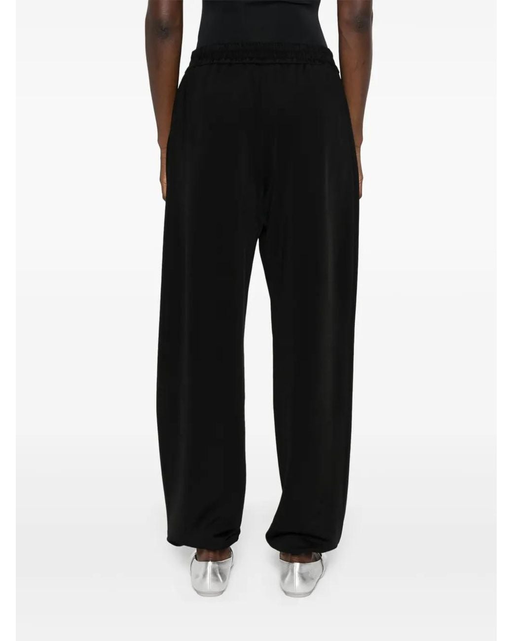 Jil Sander Black High-Waist Track Trousers