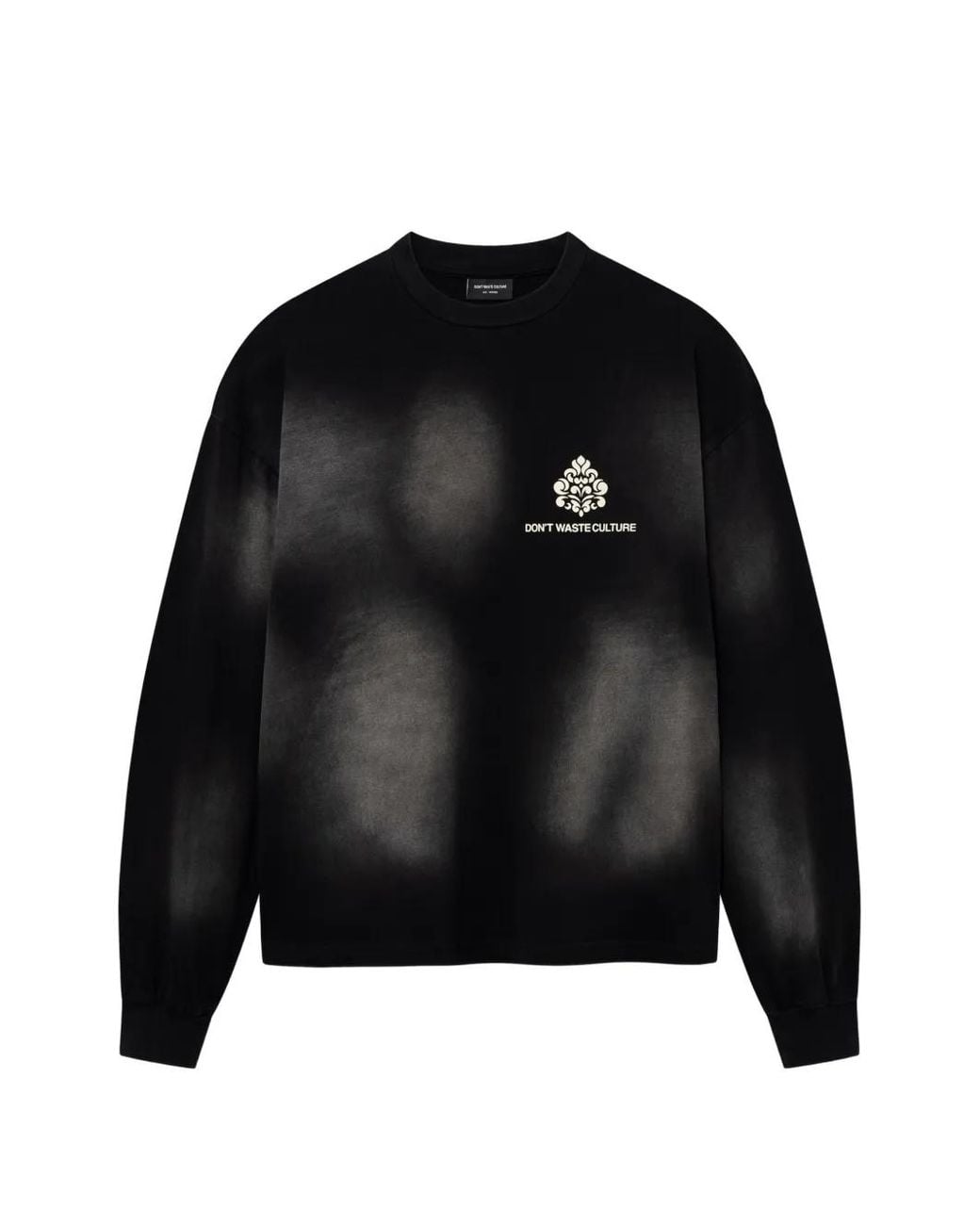 don't waste culture Black Fade Long-Sleeve Sweatshirt for men