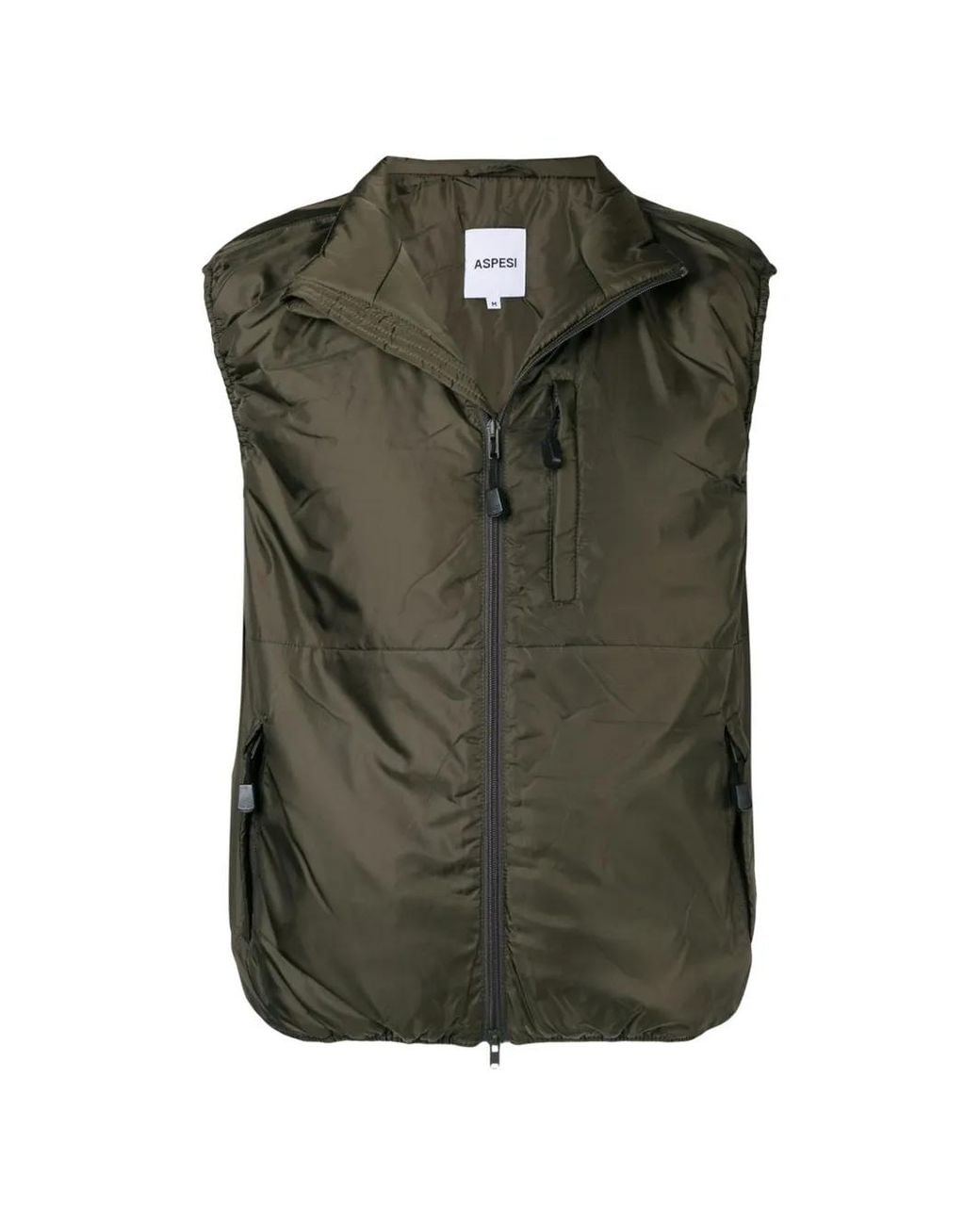 Aspesi Green Gilet Jil À Fermeture Zippée for men