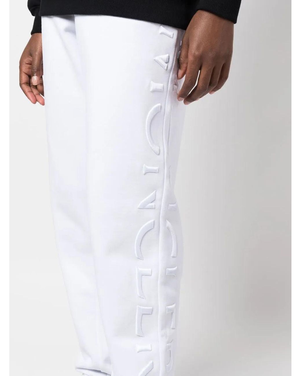 Moncler White Logo Tracksuit Bottoms
