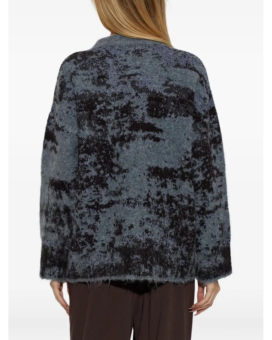Akep Gray Pullover Mit Abstraktem Muster