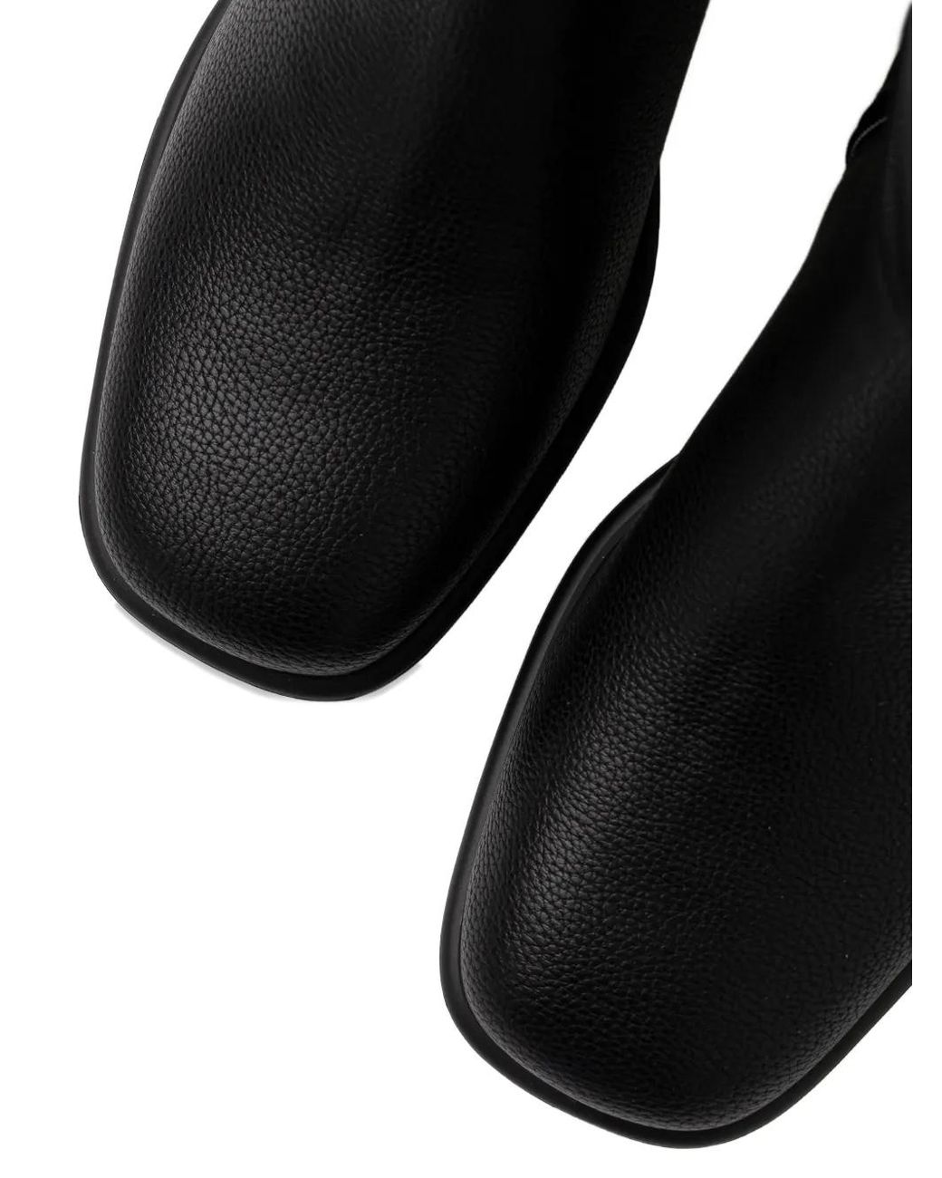 DKNY Black Embossed-Logo Knee-High Boots