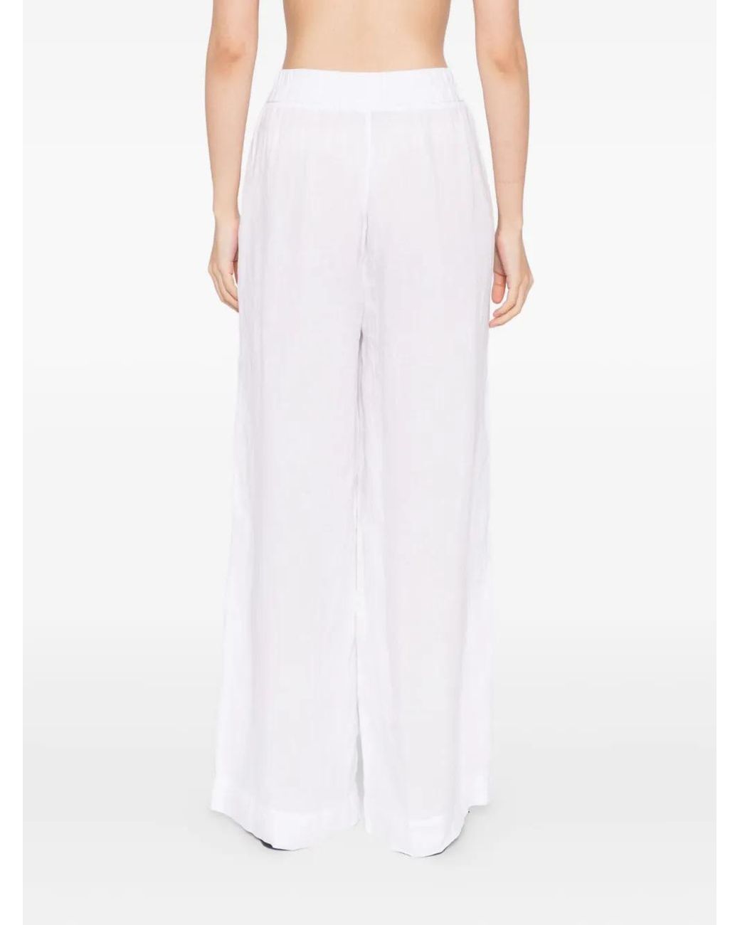 James Perse White Linen Trousers