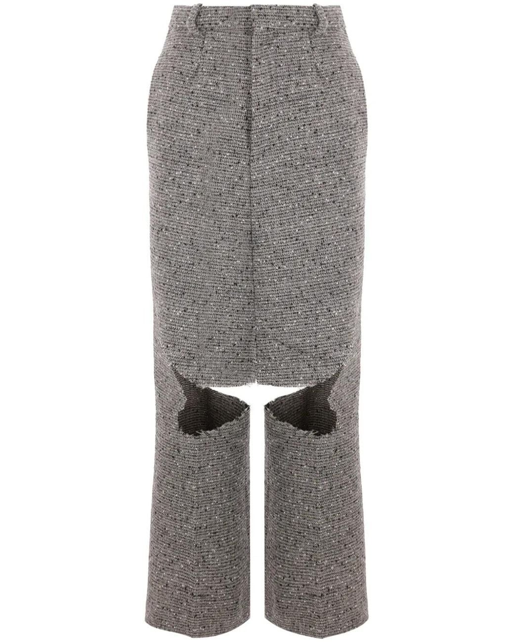 Niccolò Pasqualetti Gray Eolico Skirt Trousers