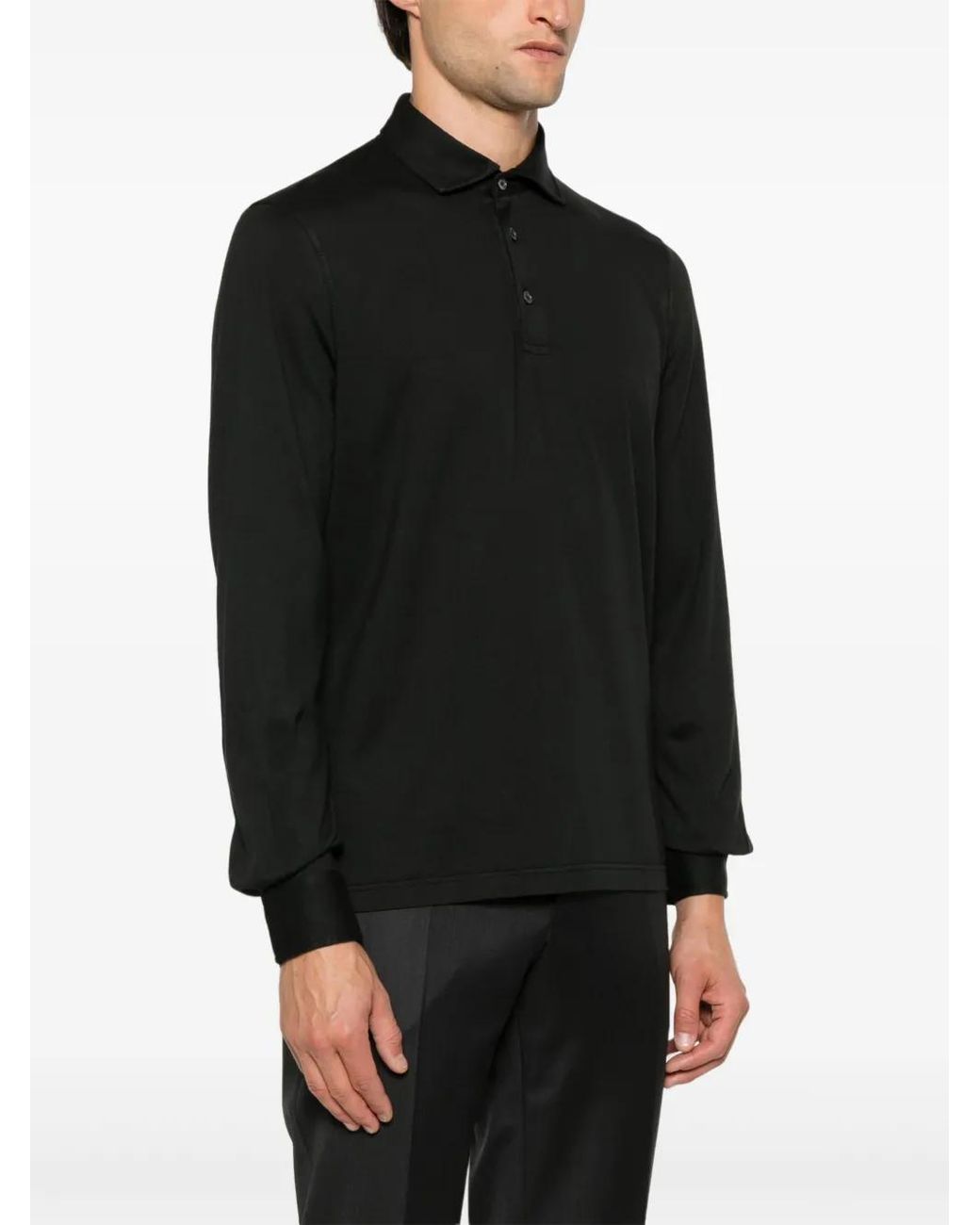 Fedeli Black Zero Polo Shirt for men