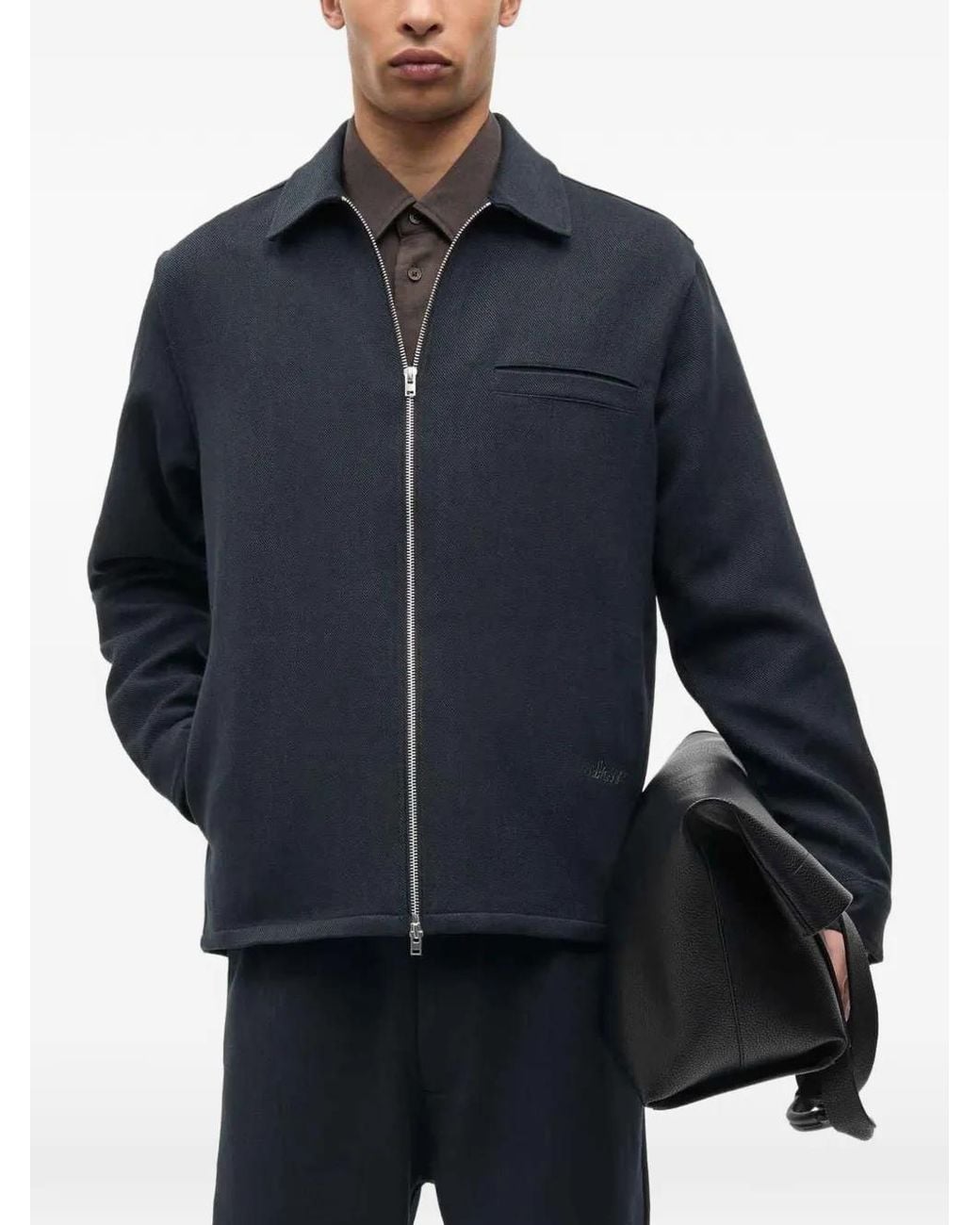 Samsøe & Samsøe Gray Sadamon Gt Zip-Up Jacket for men