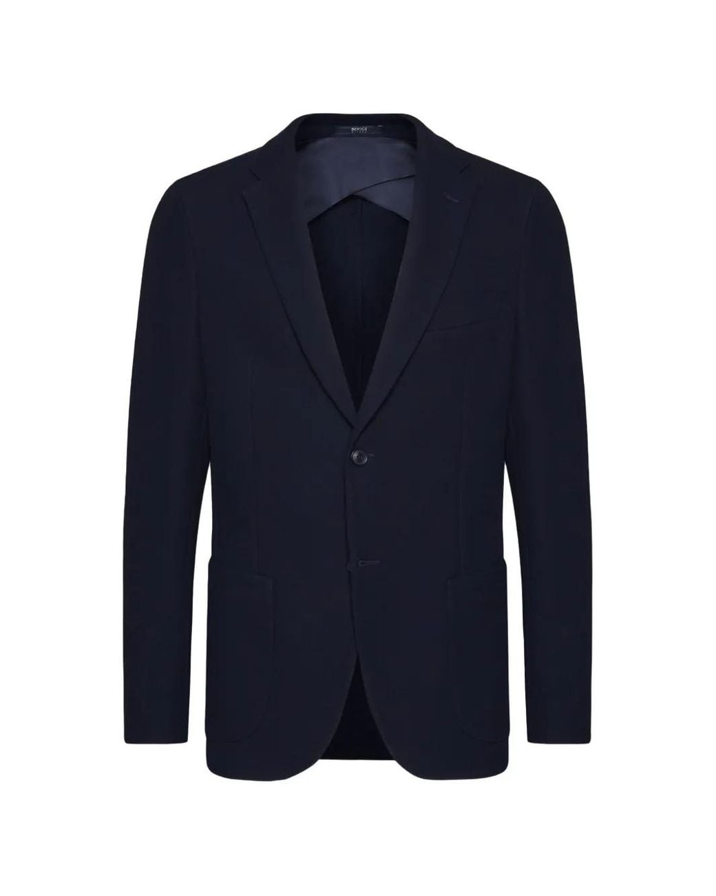 Boggi Blue Buttoned Long-Sleeve Blazer for men