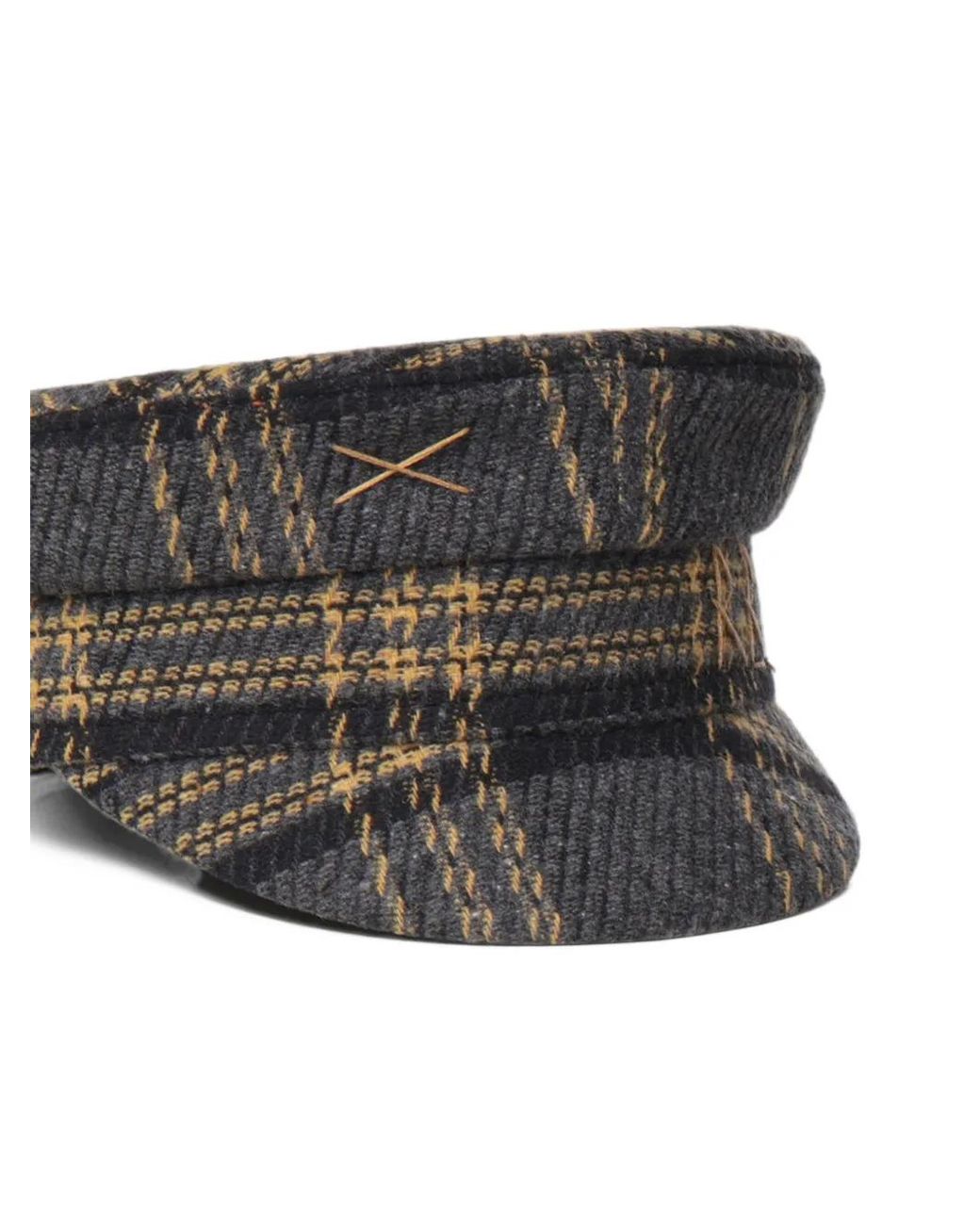Ruslan Baginskiy Gray Baker Boy Check-Pattern Hat