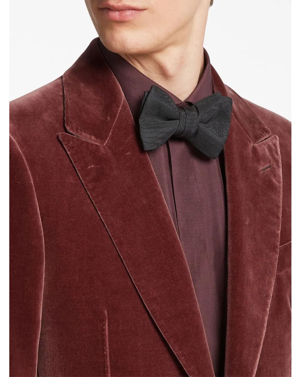 Zegna Purple Single-Breasted Velvet Blazer for men