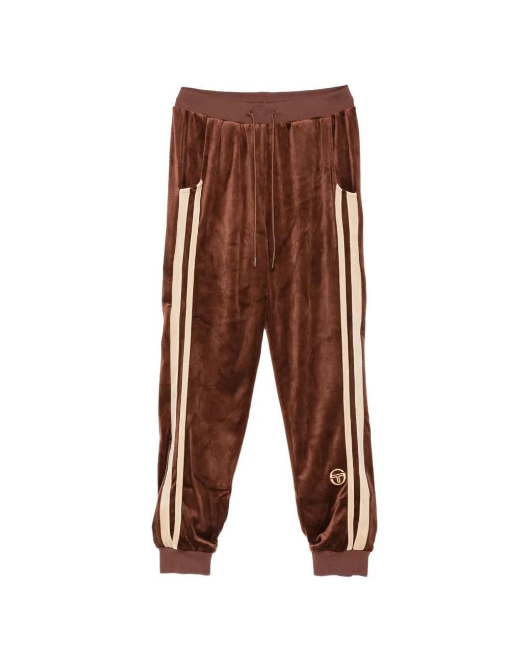 Sergio Tacchini Brown Damarindo Velour Track Pants for men