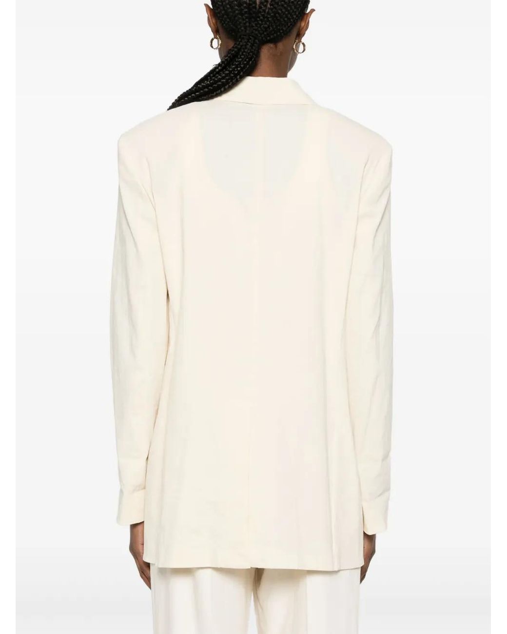 Theory Natural Shawl-Lapels Single-Breasted Blazer